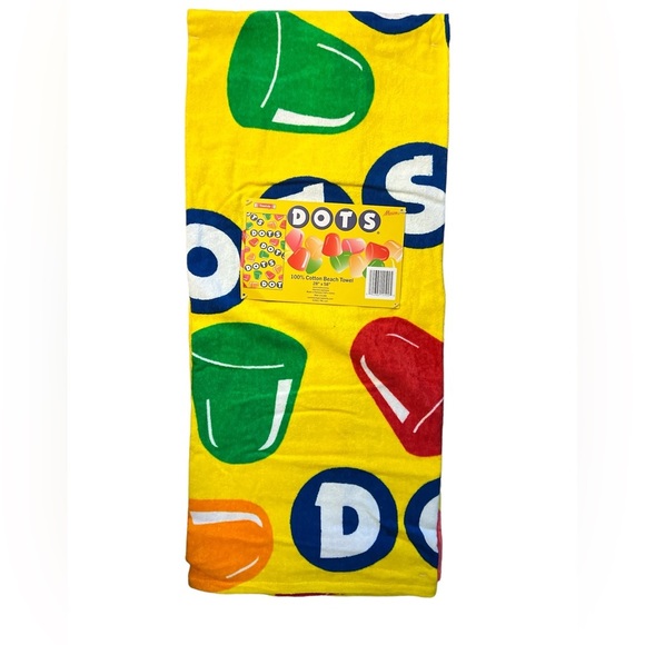 COPY - Tootsie Roll Towel POPS Charms Blow Pop Lollipop Dots candy Beach Towel … - Picture 4 of 11